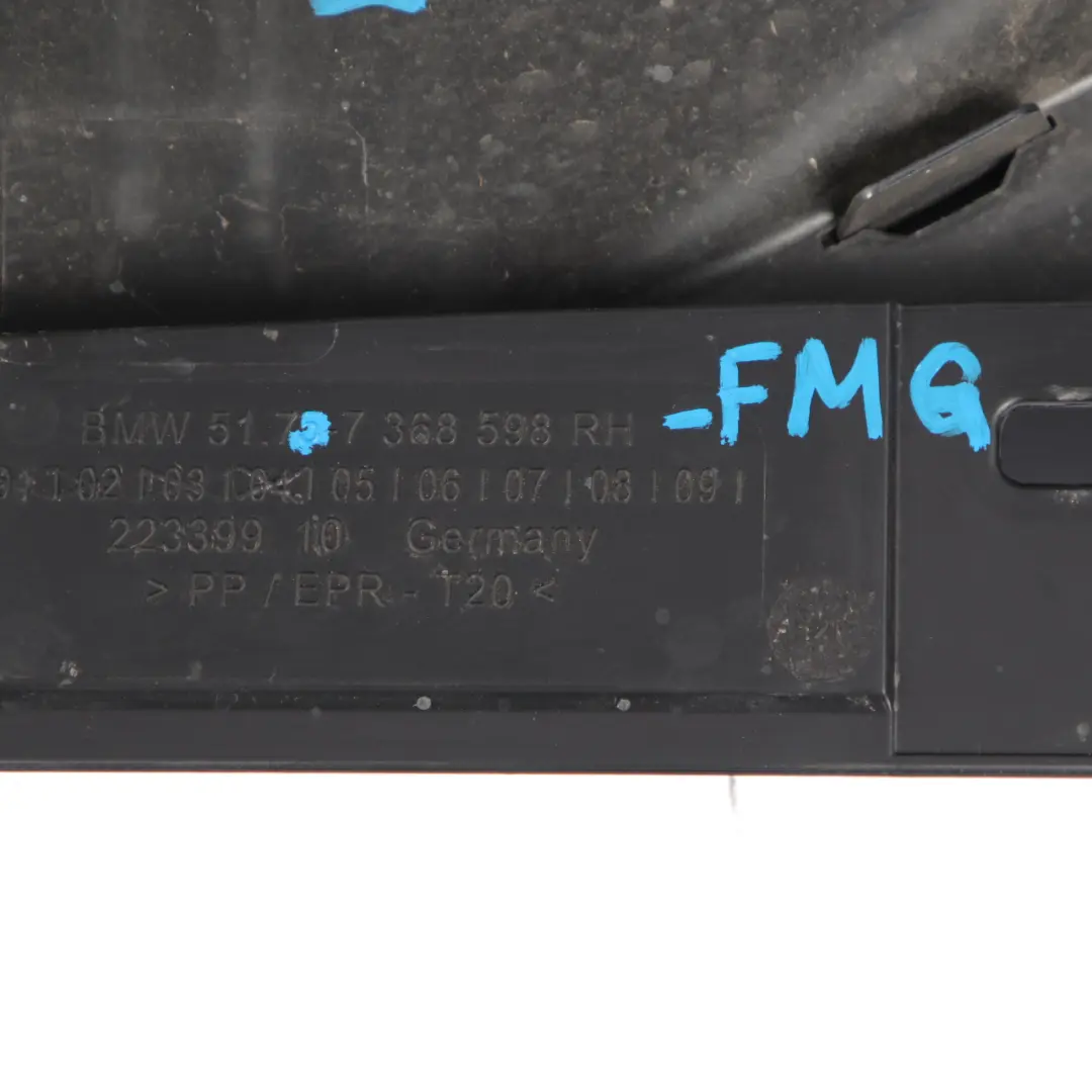 Side Skirt Front Right O/S Sill Strip Cover Flowing Mineral Grey C4C to BMW i3 I01 with Part number 7368598 BMW i3 I01 Side Skirt Front Right O/S Sill Strip Cover Flowing Mineral Grey C4C - SKU 7368598-FMG - Part number 7368598