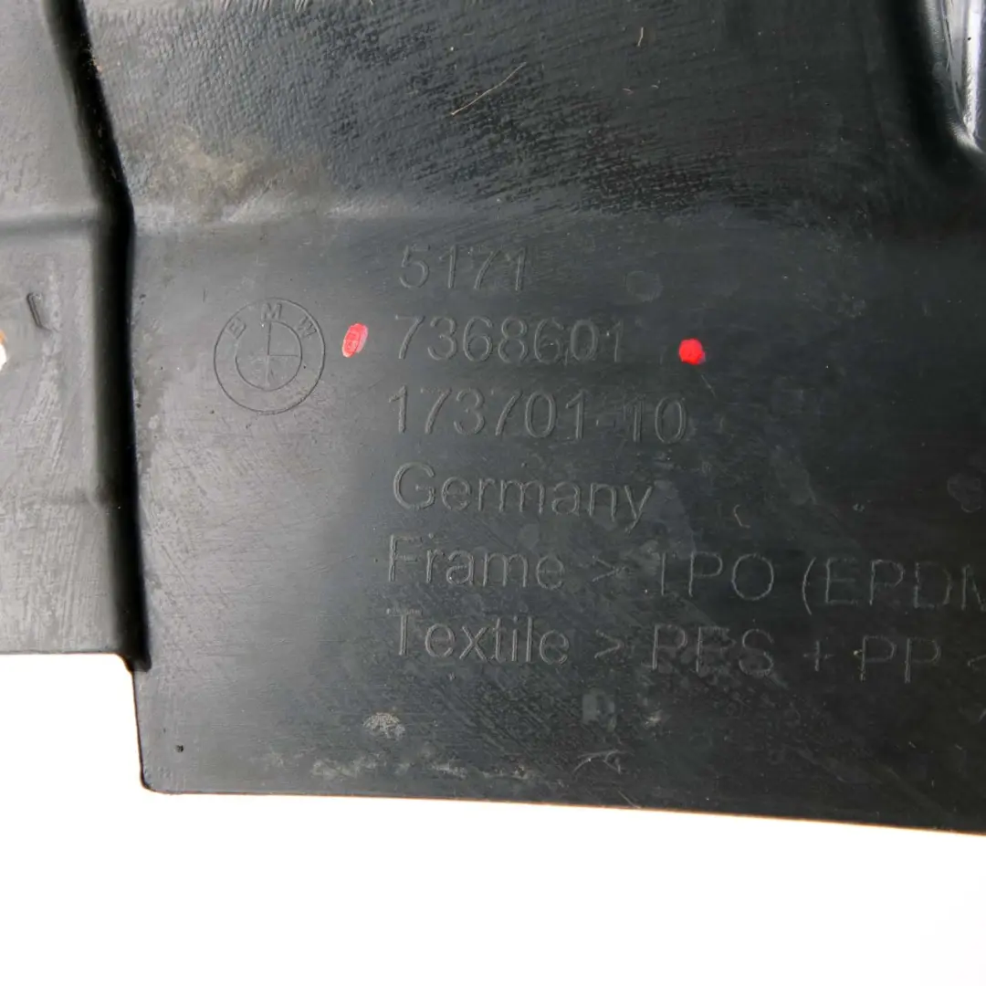 Cover Wheel Arch BMW i3 Front Left N/S Liner Housing Trim Rear Section - SKU 7368601 - Part number 7368601