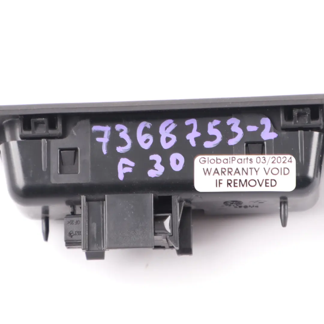 Maniglia portellone posteriore BMW F10 F11 F30 F31 coperchio Pulsante per con numero di parte 7368753 Maniglia portellone posteriore BMW F10 F11 F30 F31 coperchio Pulsante - SKU 7368753-2 - Numero di parte 7368753