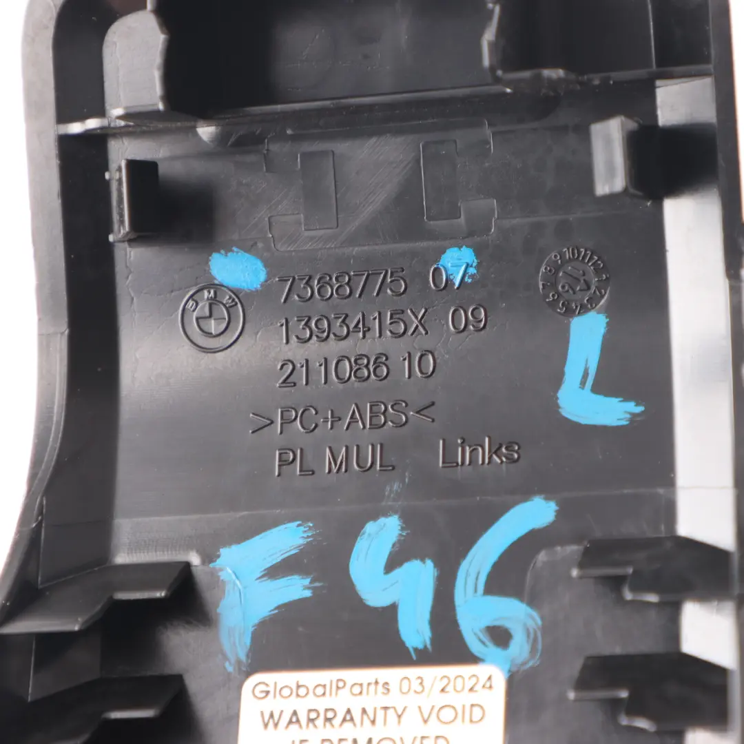 Trunk Boot Panel Trim Rear Left N/S Cover Bracket Black to BMW F46 with Part number 7368775 BMW F46 Trunk Boot Panel Trim Rear Left N/S Cover Bracket Black - SKU 7368775 - Part number 7368775