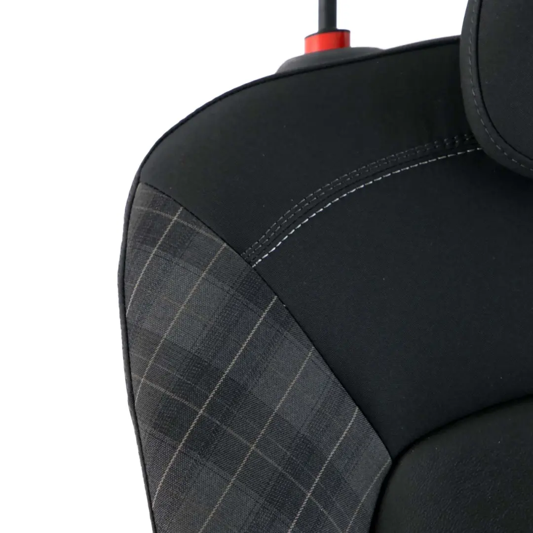 Respaldo Asiento Trasero Derecho Tela Cuero Negro Diamante para Mini F56 con número de pieza 7369130 Mini F56 Respaldo Asiento Trasero Derecho Tela Cuero Negro Diamante - SKU 7369130 - Número de pieza 7369130