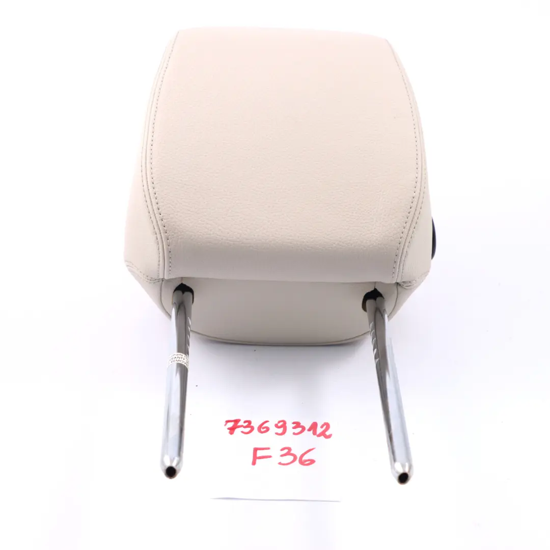 Reposacabezas Delantero Izquierdo Derecho Cuero Dakota Blanco para BMW F36 con número de pieza 7369312 BMW F36 Reposacabezas Delantero Izquierdo Derecho Cuero Dakota Blanco - SKU 7369312 - Número de pieza 7369312