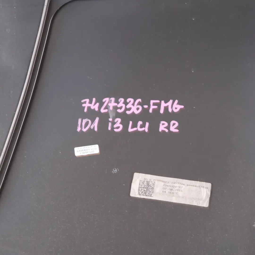 Door Trim Skin Cover Panel Rear Right O/S Flowing Mineral Grey - C4C to BMW i3 I01 with Part number 7369332 BMW i3 I01 Door Trim Skin Cover Panel Rear Right O/S Flowing Mineral Grey - C4C - SKU 7369332-FMG - Part number 7369332