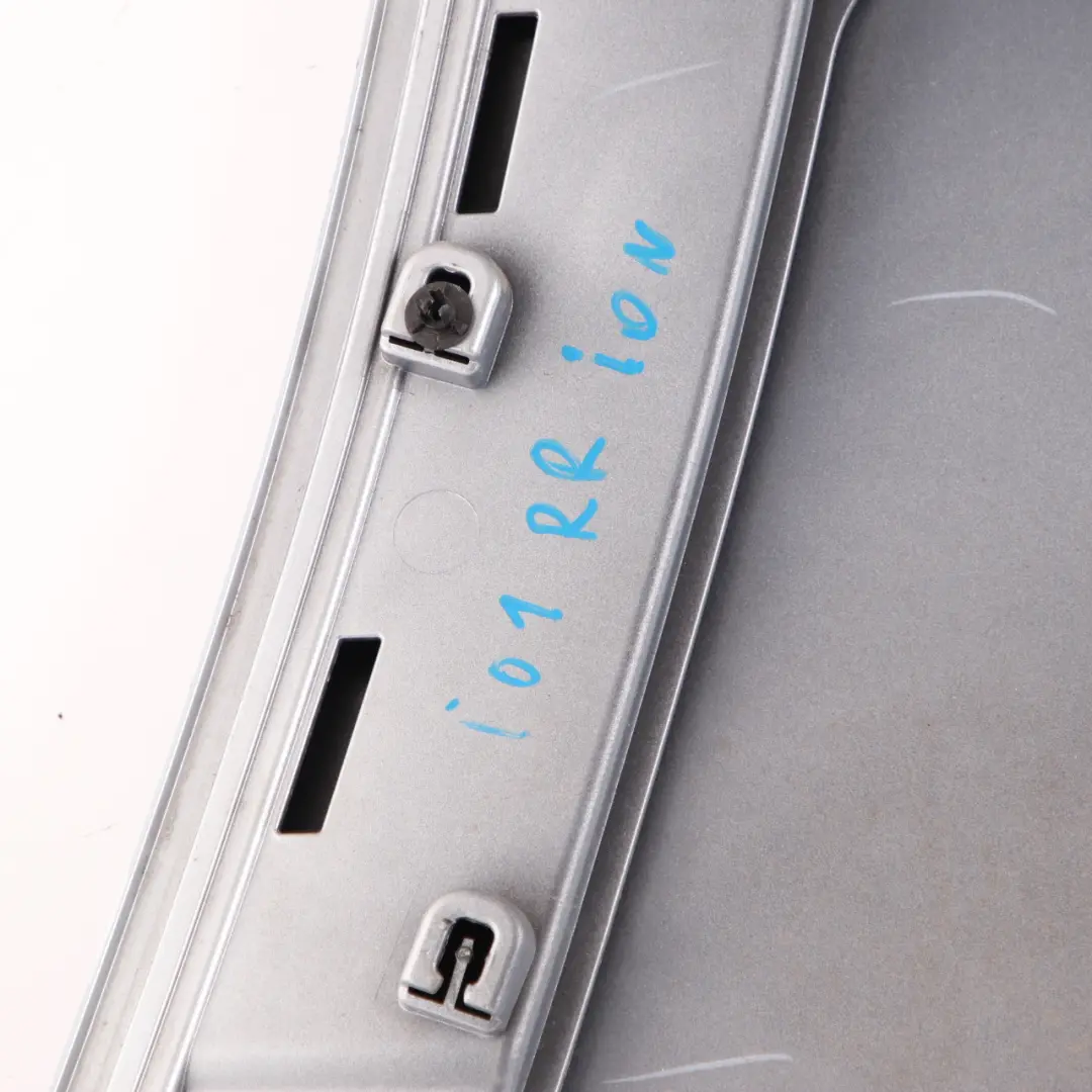Door Rear Right O/S Skin Trim Panel Ionic Silver Blue Metallic - B72 to BMW i3 I01 with Part number 7369332 BMW i3 I01 Door Rear Right O/S Skin Trim Panel Ionic Silver Blue Metallic - B72 - SKU 7369332-ION - Part number 7369332