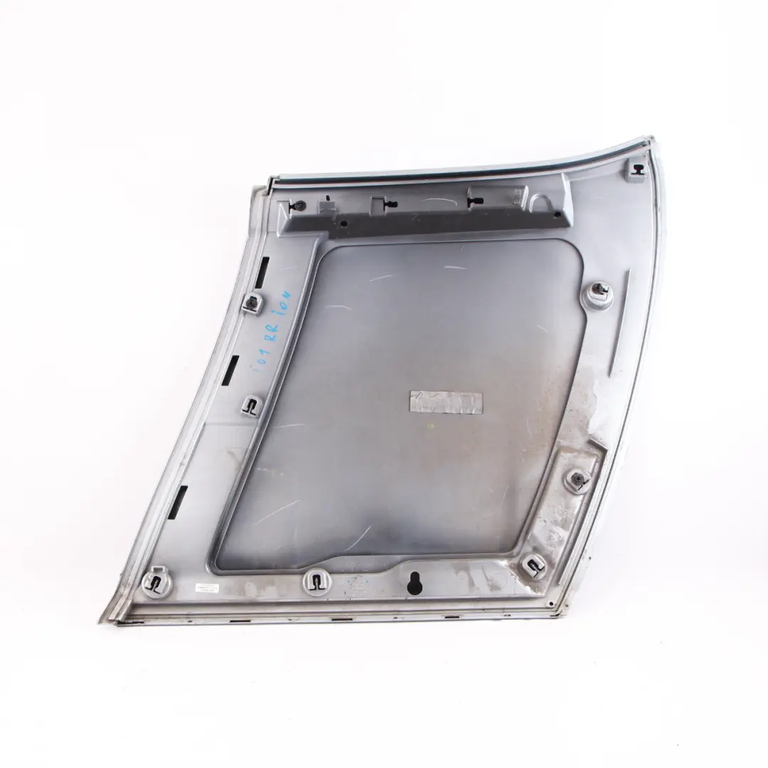 Door Rear Right O/S Skin Trim Panel Ionic Silver Blue Metallic - B72 to BMW i3 I01 with Part number 7369332 BMW i3 I01 Door Rear Right O/S Skin Trim Panel Ionic Silver Blue Metallic - B72 - SKU 7369332-ION - Part number 7369332