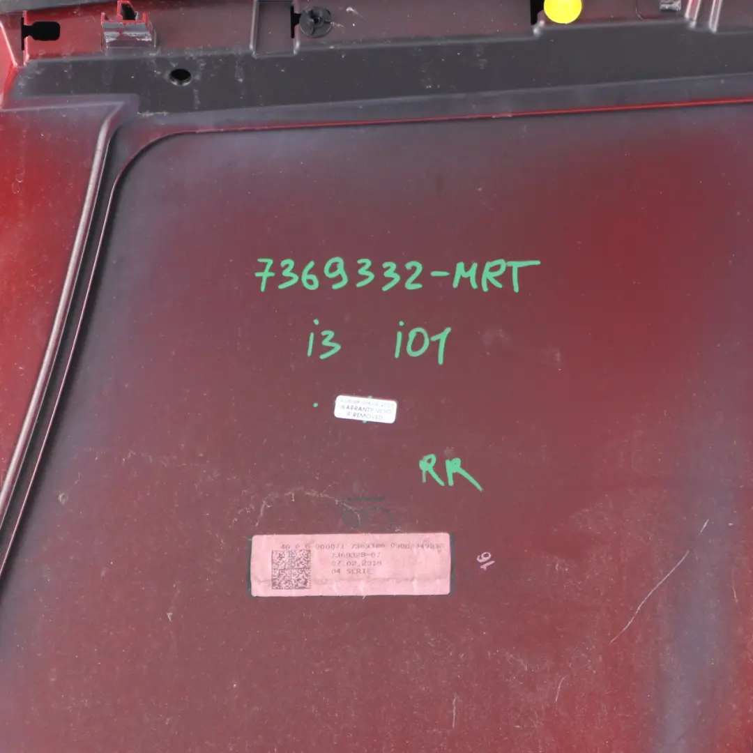 Door Trim Skin Cover Panel Rear Right O/S Melbourne Red Metallic A75 to BMW i3 I01 with Part number 7369332 BMW i3 I01 Door Trim Skin Cover Panel Rear Right O/S Melbourne Red Metallic A75 - SKU 7369332-MRT - Part number 7369332