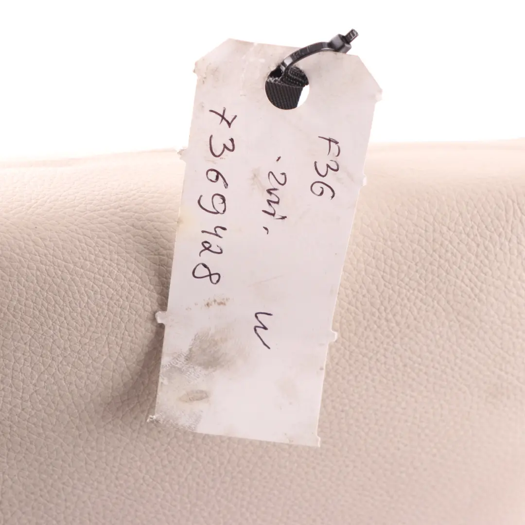 Armrest Centre Trim Covering Panel Ivory White to BMW F32 F36 Rear Seat with Part number 7369428 BMW F32 F36 Rear Seat Armrest Centre Trim Covering Panel Ivory White - SKU 7369428 - Part number 7369428