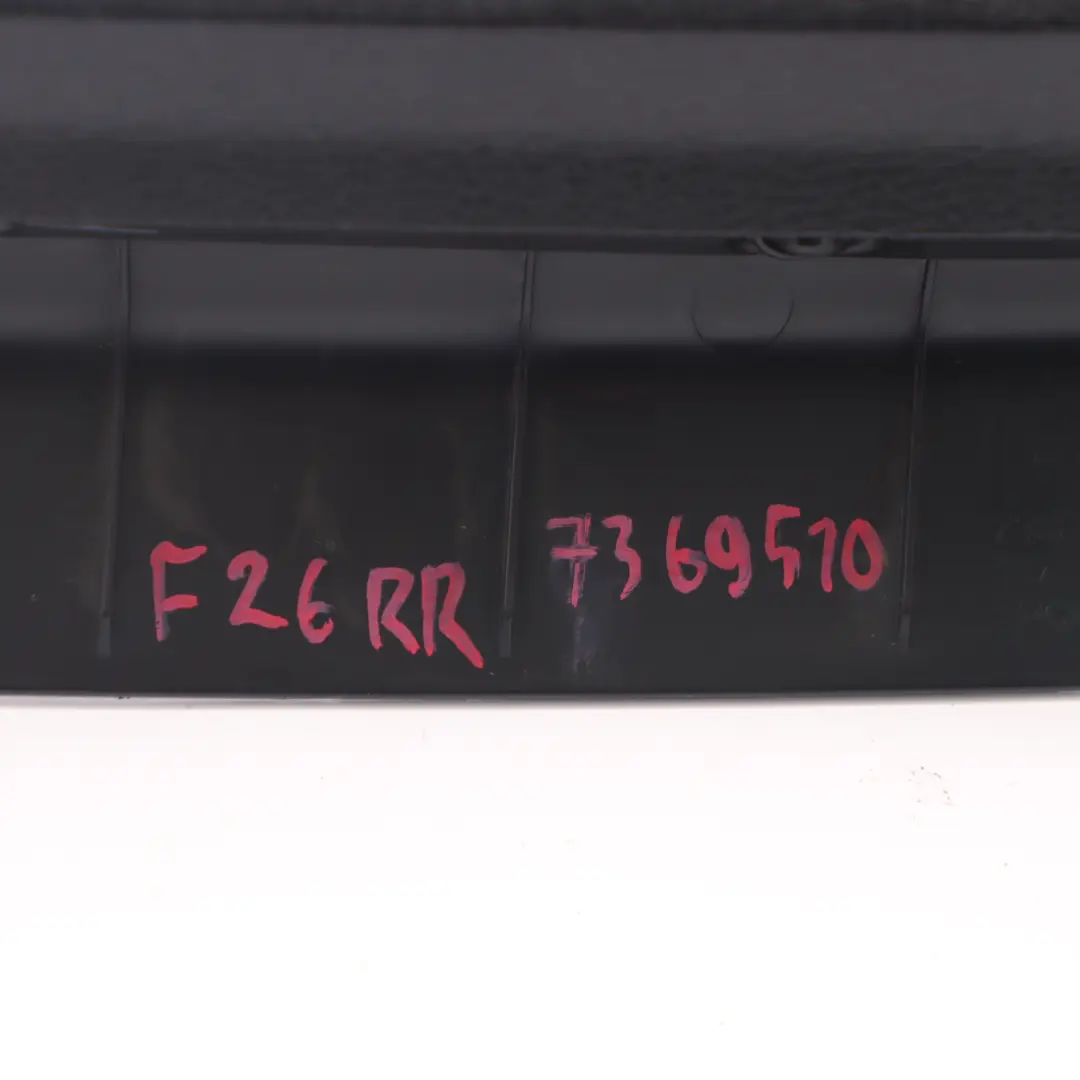 Verkleidung BMW F26 Kofferraum Innen Seiten Verkleidung Rechts Schwarz für mit Teilenummer 7369510 Verkleidung BMW F26 Kofferraum Innen Seiten Verkleidung Rechts Schwarz - SKU 7369510 - Teilenummer 7369510