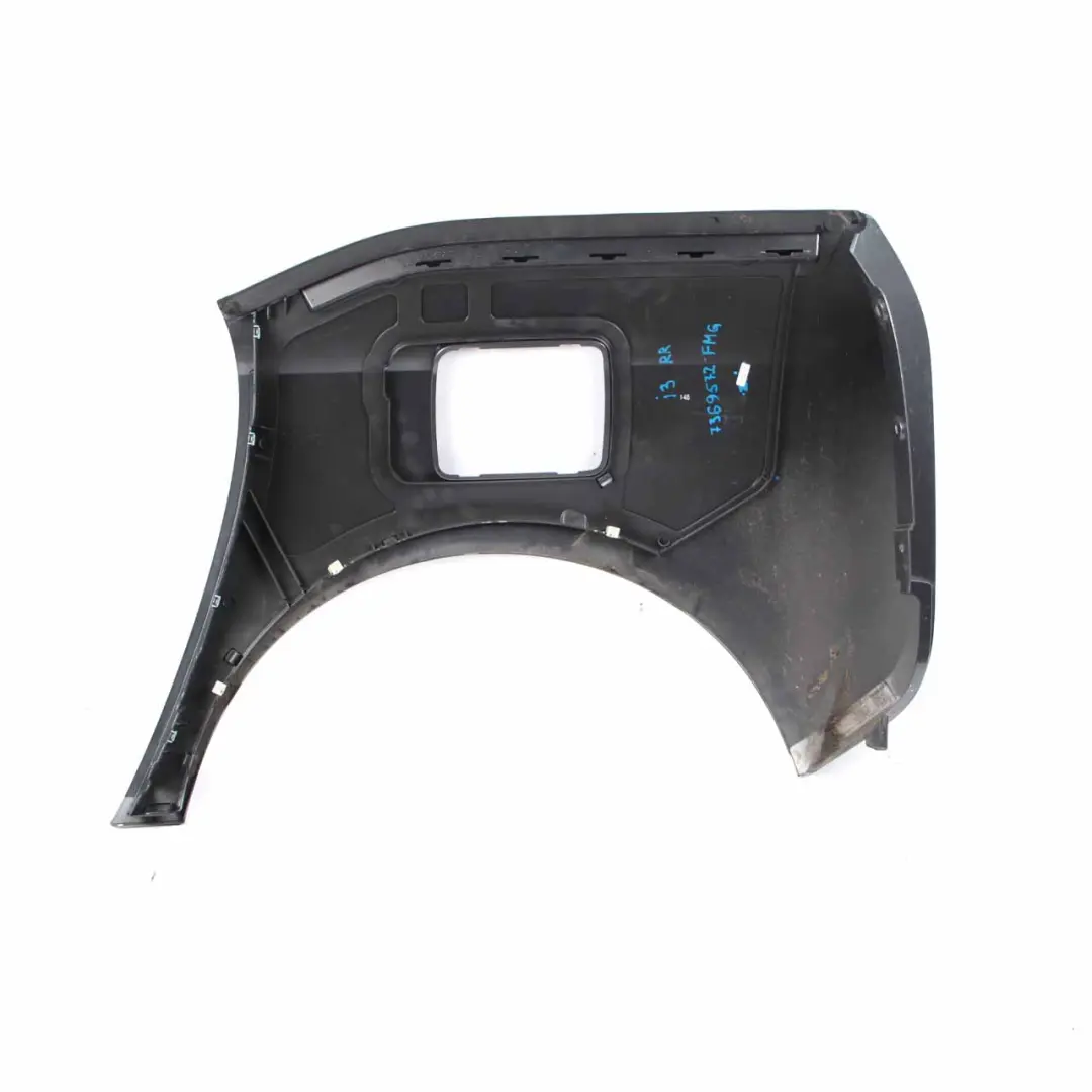 Side Panel BMW i3 Rear Right O/S Fender Covering Panel Flowing Mineral Grey C4C to with Part number 7369572 Side Panel BMW i3 Rear Right O/S Fender Covering Panel Flowing Mineral Grey C4C - SKU 7369572-FMG - Part number 7369572
