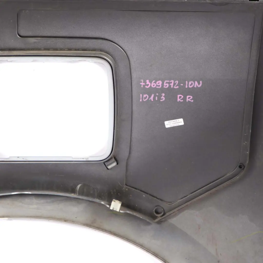 Side Panel BMW i3 Rear Right O/S Fender Covering Panel Ionic Silver Blue - B72 to with Part number 7369572 Side Panel BMW i3 Rear Right O/S Fender Covering Panel Ionic Silver Blue - B72 - SKU 7369572-ION - Part number 7369572