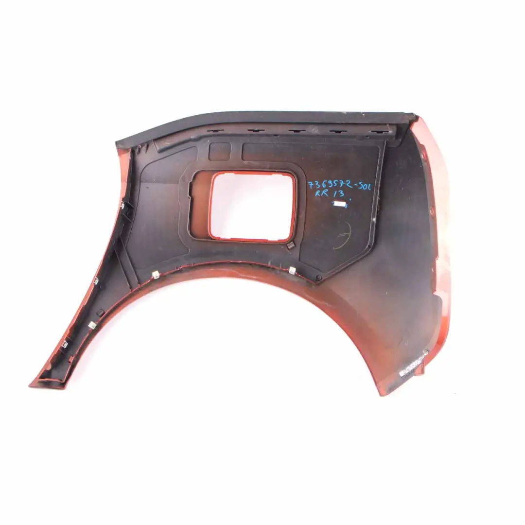Side Panel BMW i3 Rear Right O/S Fender Covering Panel Solar Orange - B78 to with Part number 7369572 Side Panel BMW i3 Rear Right O/S Fender Covering Panel Solar Orange - B78 - SKU 7369572-SOL - Part number 7369572