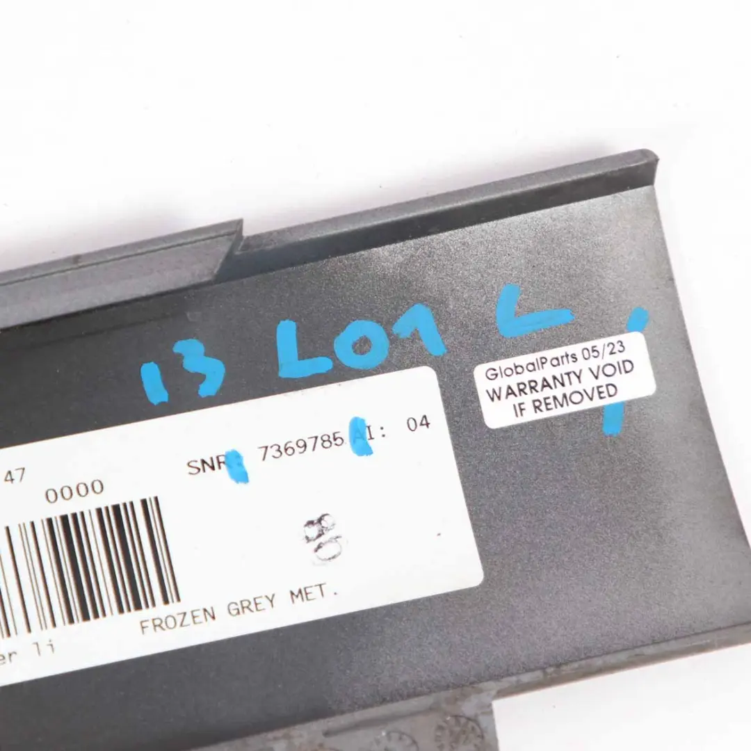 Side Skirt Front Left N/S Door Sill Strip Cover Frozen Grey to BMW i3 I01 with Part number 7369785 BMW i3 I01 Side Skirt Front Left N/S Door Sill Strip Cover Frozen Grey - SKU 7369785 - Part number 7369785