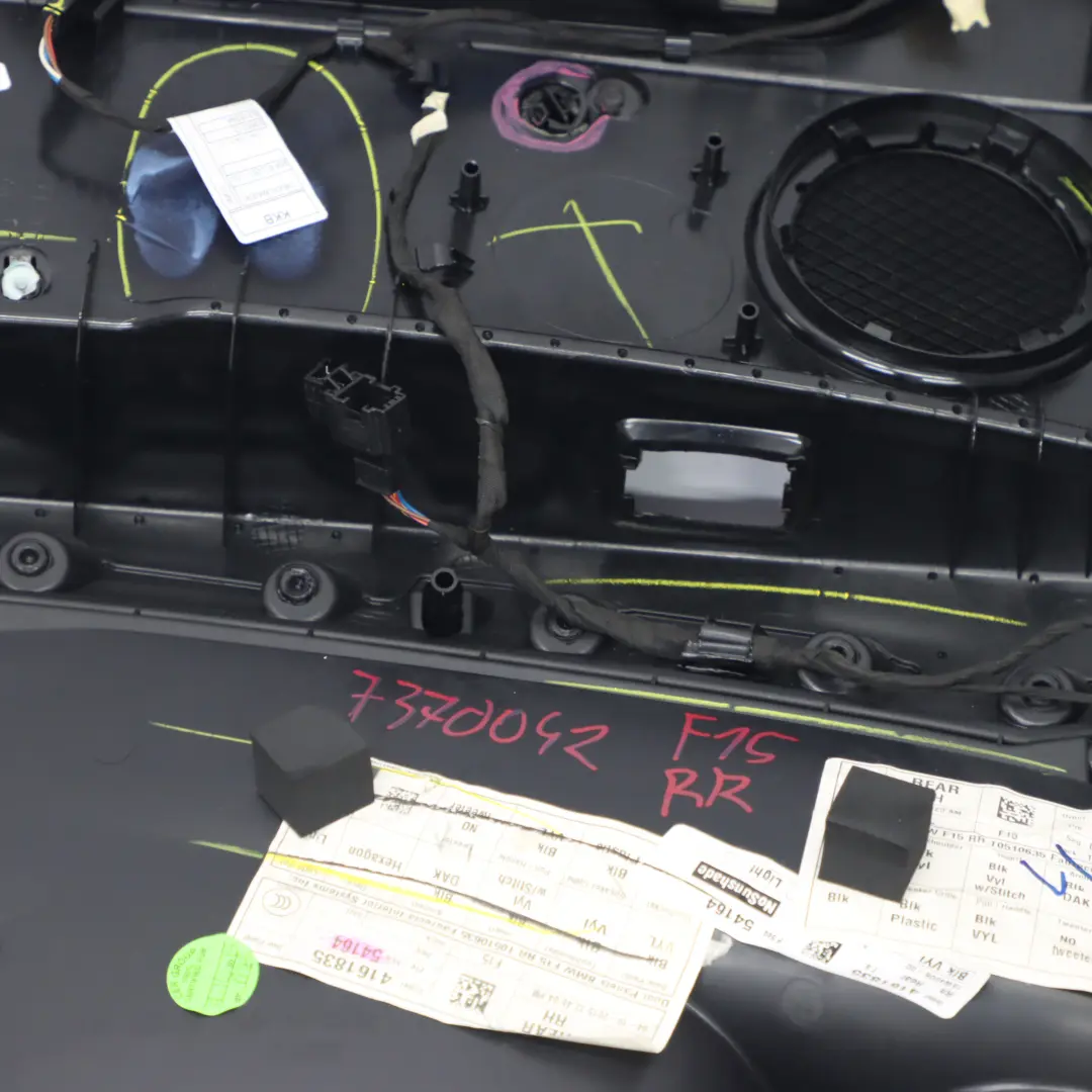 BMW X5 F15 Door Card Rear Right O/S Lining Trim Leather Dakota Black - SKU 7370042 - Part number 7370042
