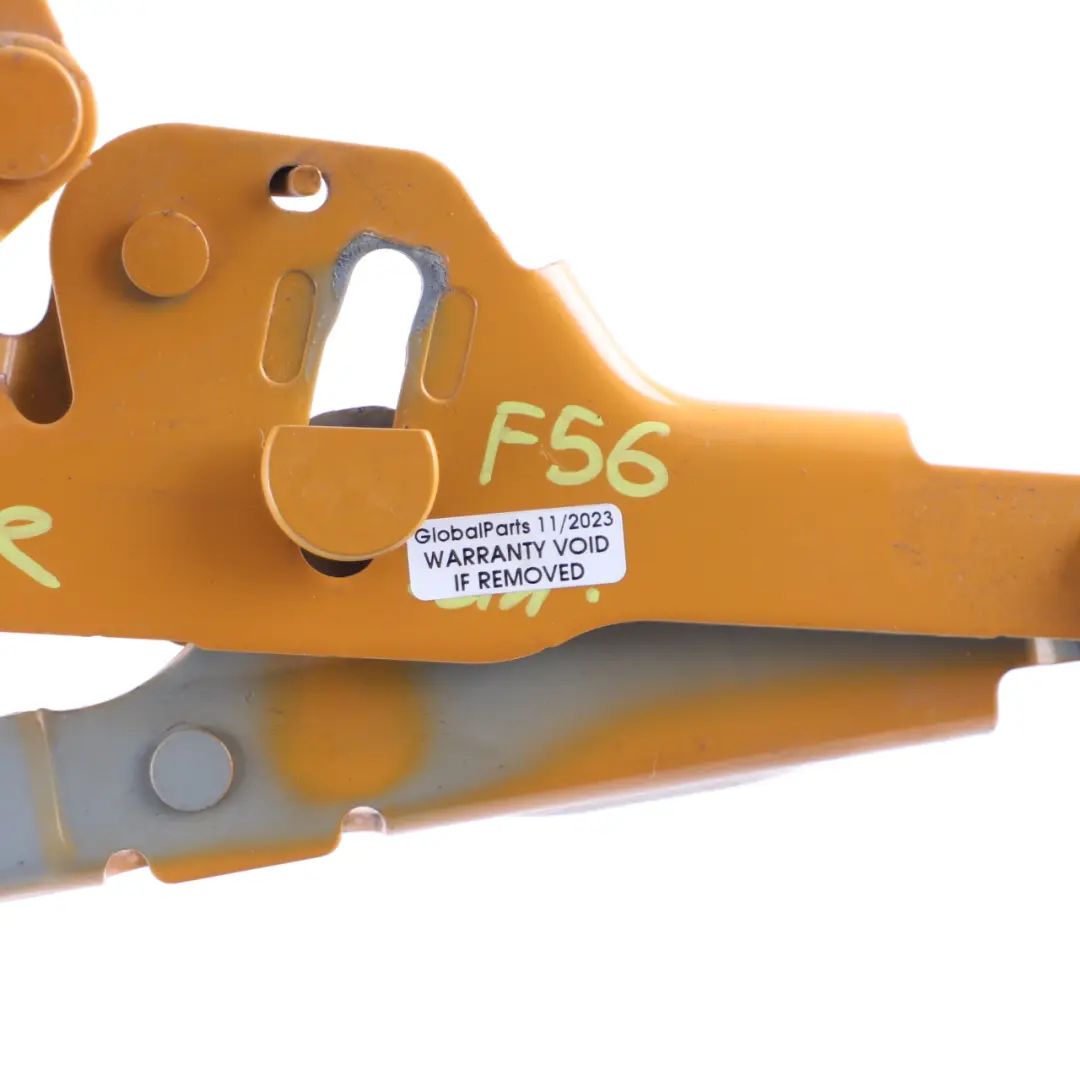 Mini F55 F56 F57 Hood Bonnet Engine Hinge Left N/S Volcanic Orange - B70 7300565 - SKU 7370301-VOR - Part number 7370301