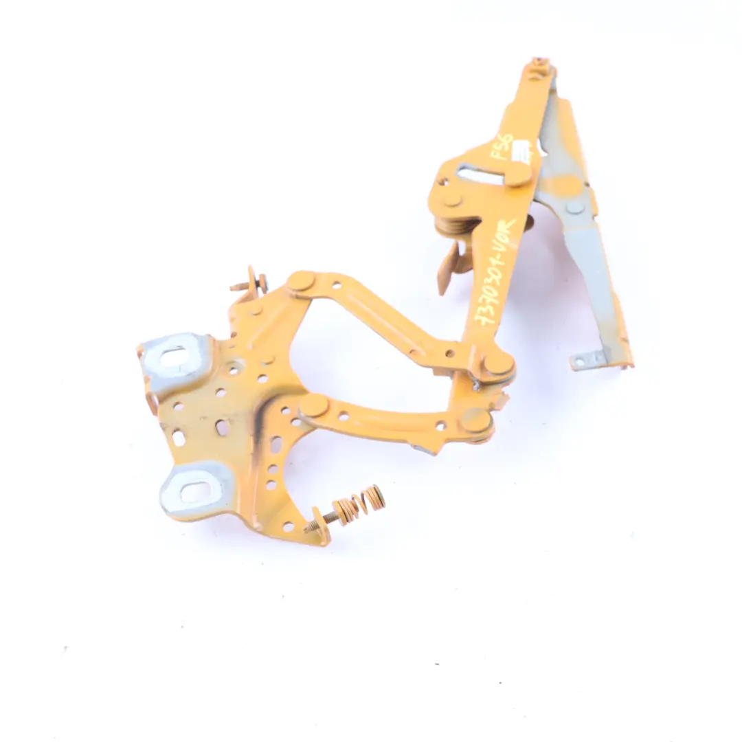 Mini F55 F56 F57 Hood Bonnet Engine Hinge Left N/S Volcanic Orange - B70 7300565 - SKU 7370301-VOR - Part number 7370301