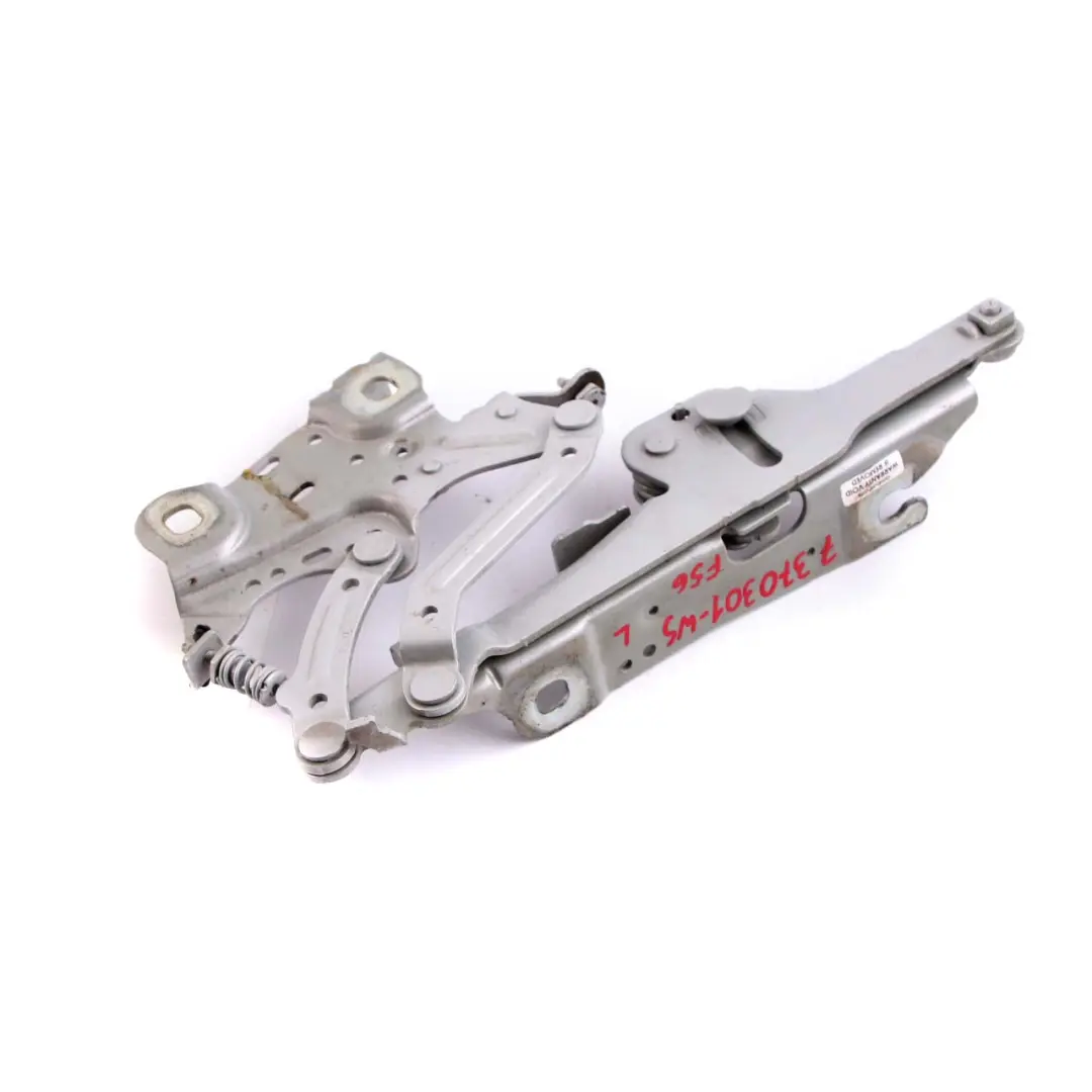 Mini F55 F56 F57 Sinistra Cerniera Cofano Motore Bianco Argento Metallizzato A62 - SKU 7370301-WS - Numero di parte 7370301