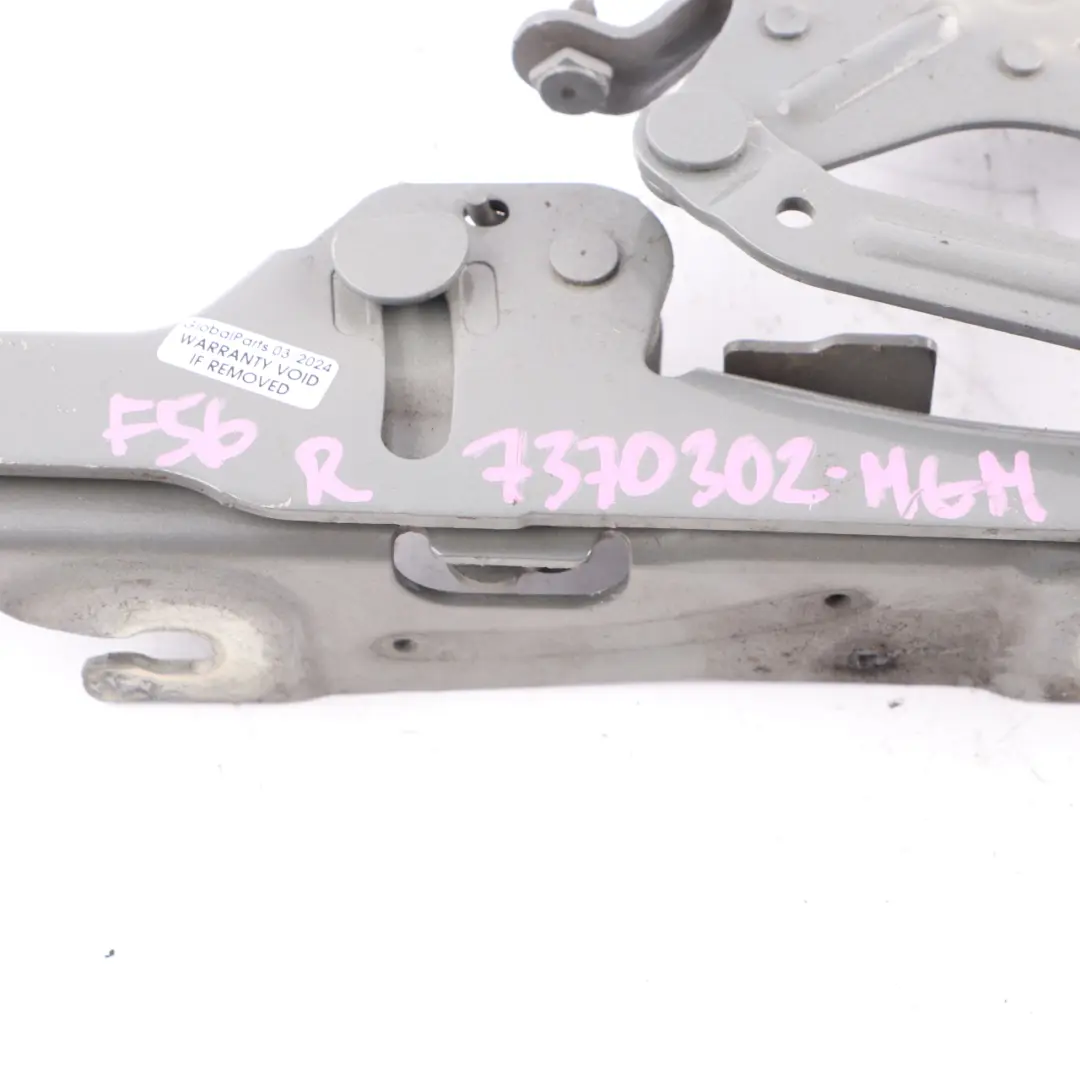 Mini Cooper F55 F56 Charnière Capot Moteur Droite Moonwalk Grey B71 7300566 - SKU 7370302-MGM - Numéro de pièce 7370302