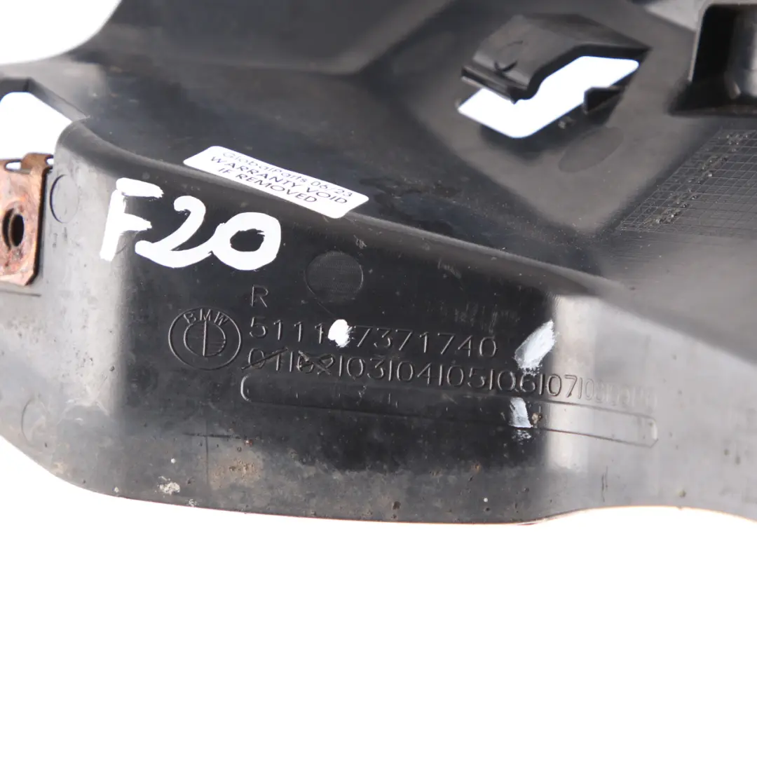 Inserto Paraurti Anteriore Destro Pannello Staffa per BMW F20 F21 LCI con numero di parte 7371740 BMW F20 F21 LCI Inserto Paraurti Anteriore Destro Pannello Staffa - SKU 7371740 - Numero di parte 7371740
