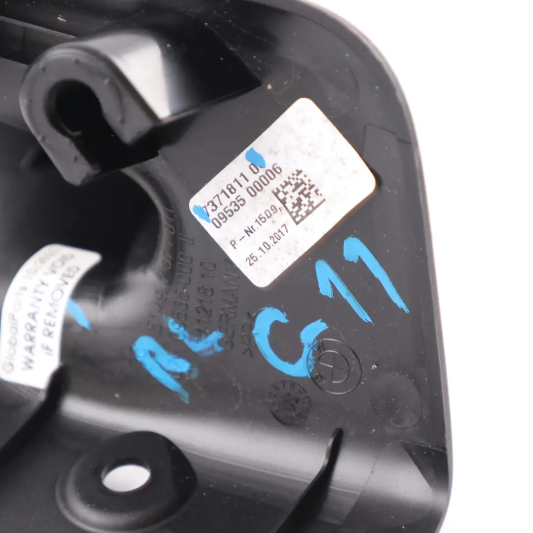 Trunk Lid Tailgate Hinge Cover Rear Left N/S Trim Panel Housing to BMW G11 with Part number 7371811 BMW G11 Trunk Lid Tailgate Hinge Cover Rear Left N/S Trim Panel Housing - SKU 7371811 - Part number 7371811