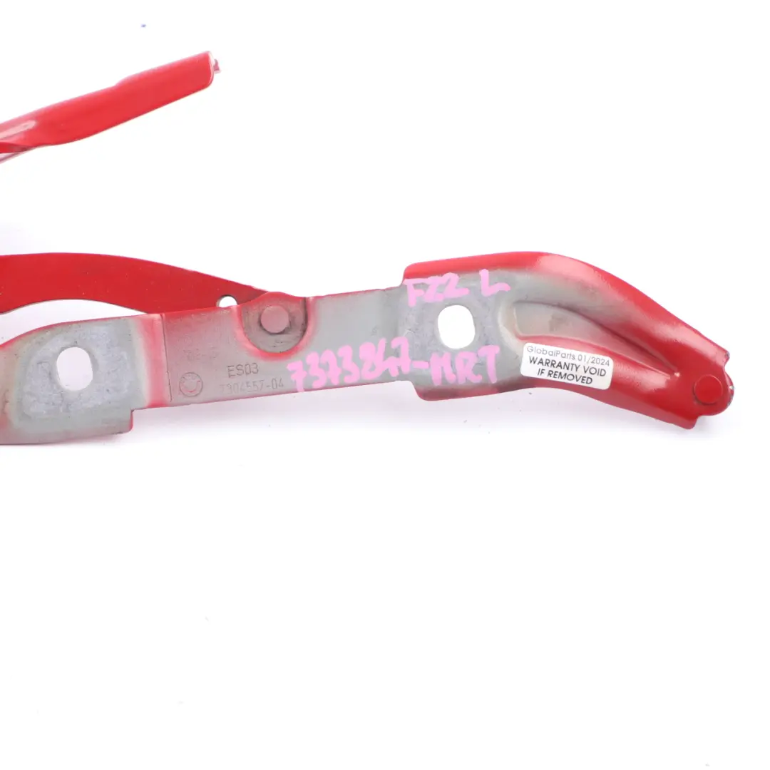 BMW F22 F23 LCI Trunk Lid Hinge Left N/S Melbourne Red Metallic - A75 - SKU 7373847-MRT - Part number 7373847