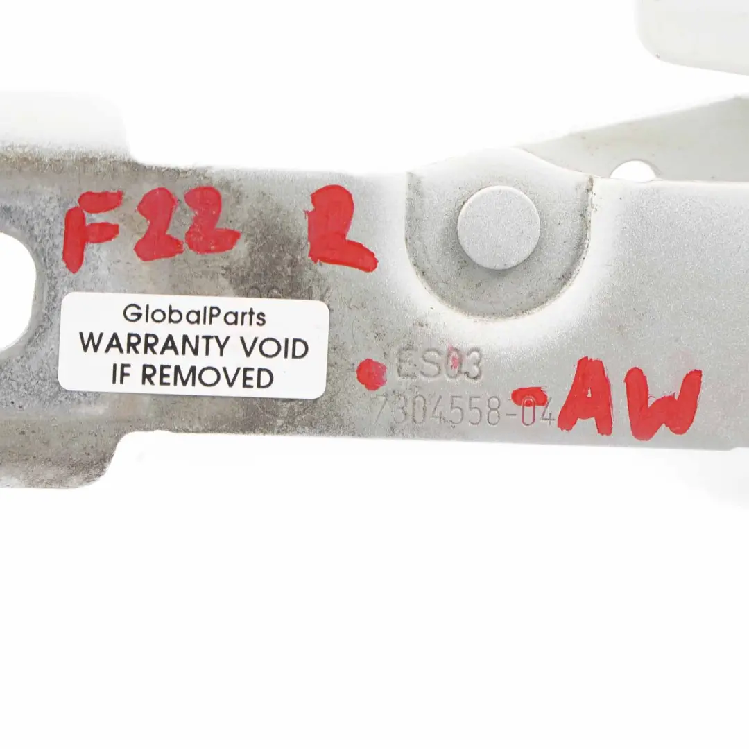 Trunk Lid Hinge Rear Right O/S Alpine White - 300 7304558 to BMW F22 F23 with Part number 7373848 BMW F22 F23 Trunk Lid Hinge Rear Right O/S Alpine White - 300 7304558 - SKU 7373848-AW - Part number 7373848
