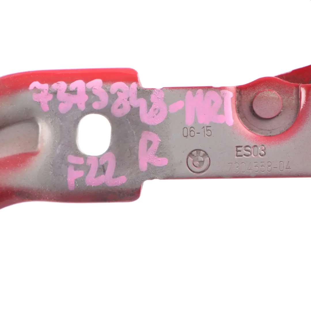 BMW F22 F23 LCI Trunk Lid Hinge Right O/S Melbourne Red Metallic - A75 - SKU 7373848-MRT - Part number 7373848