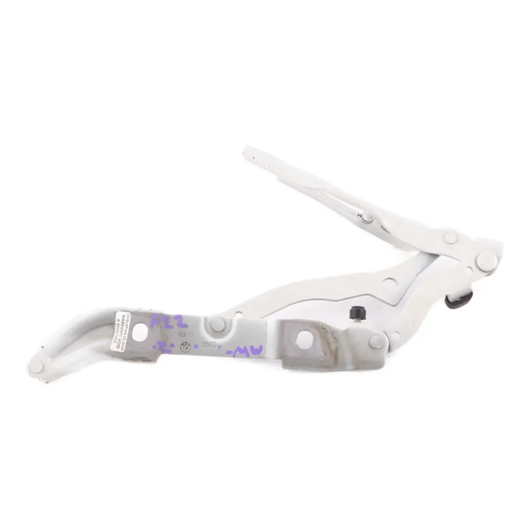  Bisagra Tapa Maletero Trasera Derecha BMW F22 F23 Blanco Mineral A96 7304558 - SKU 7373848-MW - Número de pieza 7373848