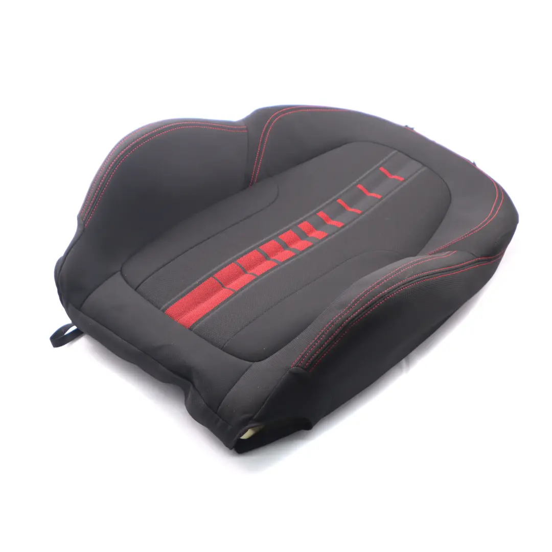 Front Left N/S Seat Backrest Cover Fabric Race Anthracite Red Accent to BMW F45 F48 with Part number 7374645 BMW F45 F48 Front Left N/S Seat Backrest Cover Fabric Race Anthracite Red Accent - SKU 7374645 - Part number 7374645