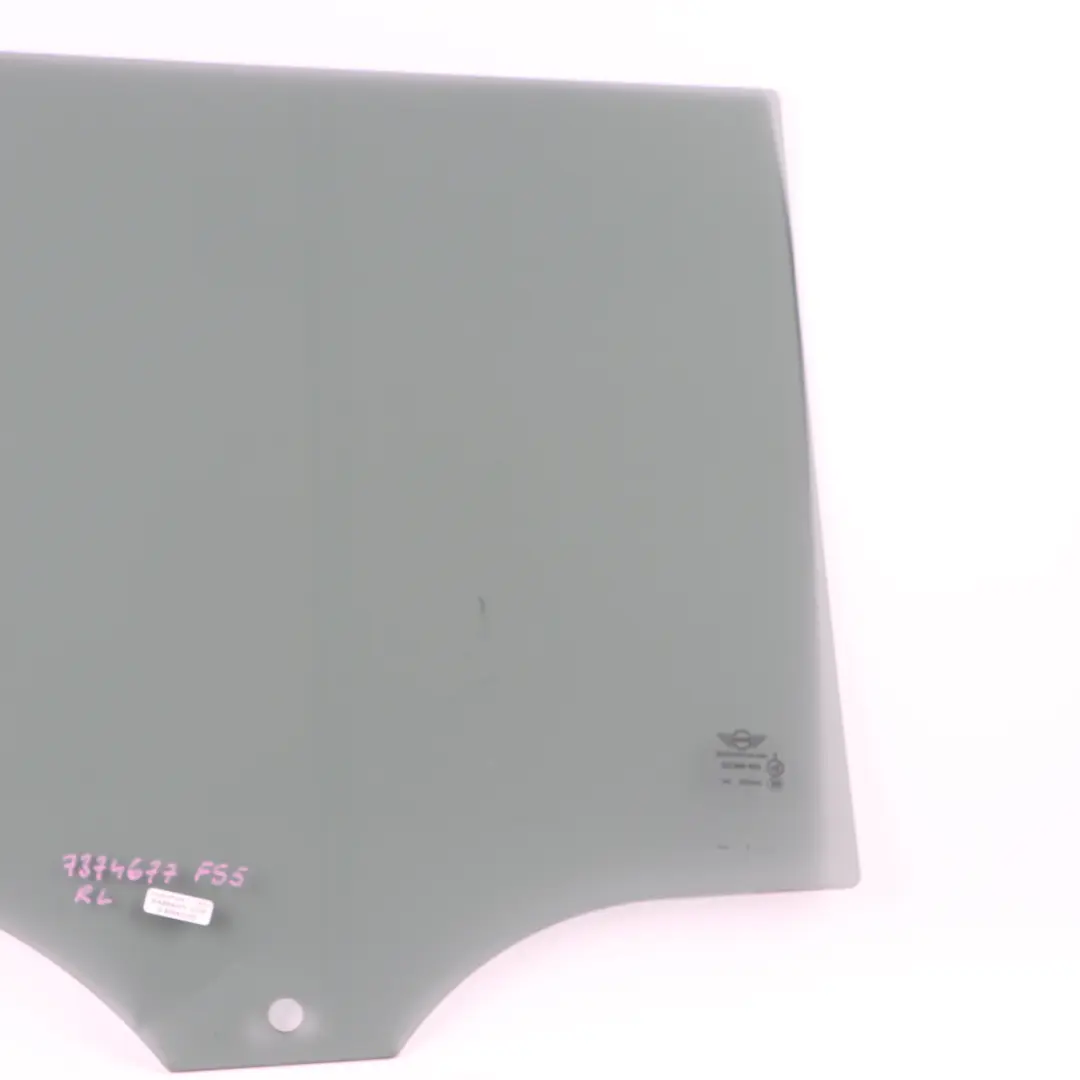 Window Glass Door Rear Left N/S Black Tinted Glazing to Mini Cooper One F55 with Part number 7374677 Mini Cooper One F55 Window Glass Door Rear Left N/S Black Tinted Glazing - SKU 7374677 - Part number 7374677