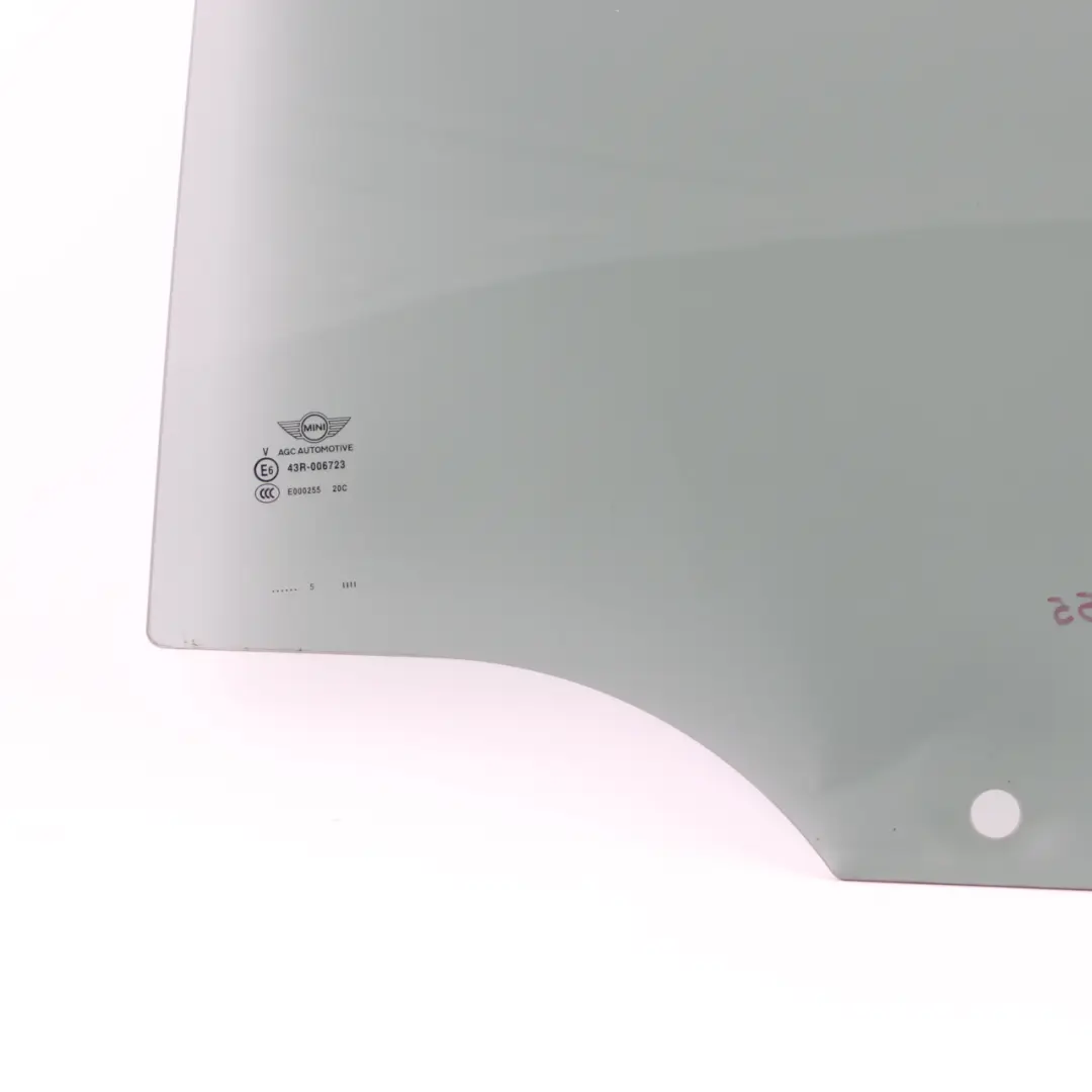 Trasero Izquierdo Pasajero Lado Puerta Ventana Vidrio AS2 para Mini Cooper One F55 con número de pieza 7374677 Mini Cooper One F55 Trasero Izquierdo Pasajero Lado Puerta Ventana Vidrio AS2 - SKU 7374677 - Número de pieza 7374677