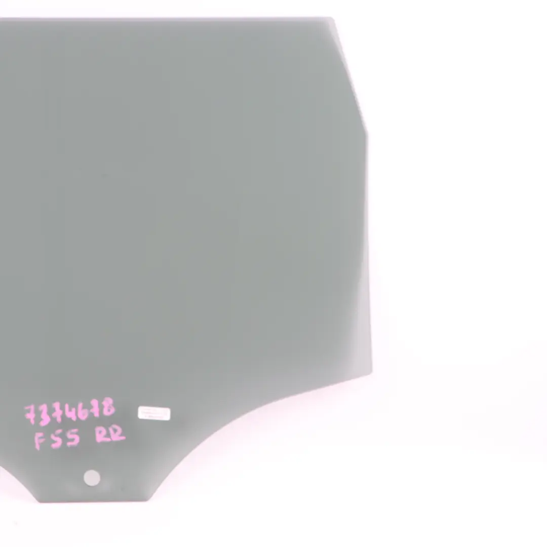 Window Side Glass Door Right O/S Tinted Glazing to Mini F55 Rear with Part number 7374678 Mini F55 Rear Window Side Glass Door Right O/S Tinted Glazing - SKU 7374678 - Part number 7374678
