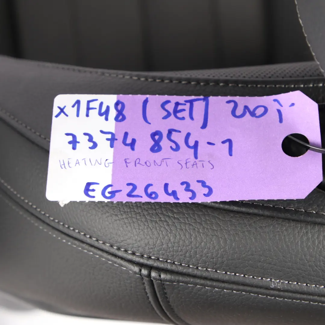 Leather Seats BMW X1 F48 M Sport Heated Dakota Black Ventilated Front Rear Seat to with Part number 7374854 Leather Seats BMW X1 F48 M Sport Heated Dakota Black Ventilated Front Rear Seat - SKU 7374854-1 - Part number 7374854
