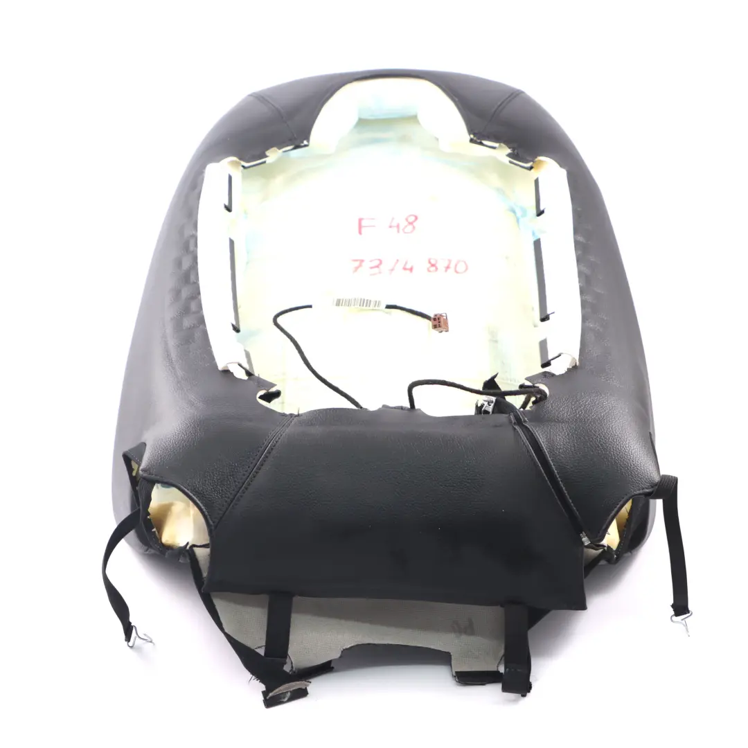 Sedile anteriore destro riscaldato Schienale Cover Pelle Nero per BMW F45 X1 F48 con numero di parte 7374870 BMW F45 X1 F48 Sedile anteriore destro riscaldato Schienale Cover Pelle Nero - SKU 7374870 - Numero di parte 7374870