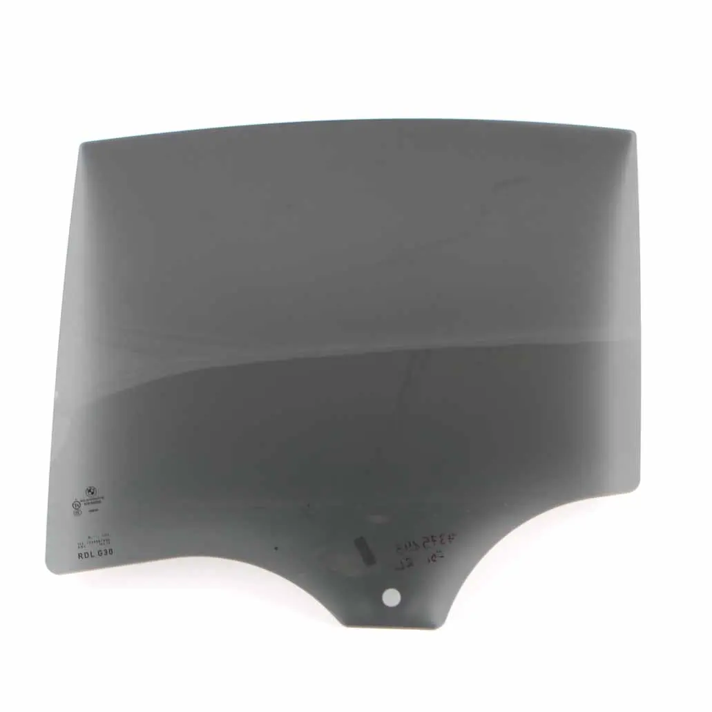Ventana Lateral Verde Puerta Trasera Izquierda AS3 Negro SSG para BMW G30 con número de pieza 7375193 BMW G30 Ventana Lateral Verde Puerta Trasera Izquierda AS3 Negro SSG - SKU 7375193 - Número de pieza 7375193