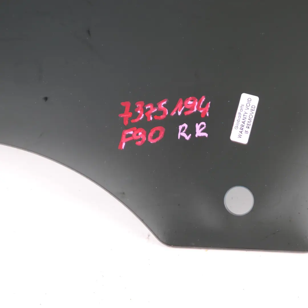 BMW G30 Side Window Green Door Rear Right O/S AS3 Black SSG - SKU 7375194 - Part number 7375194
