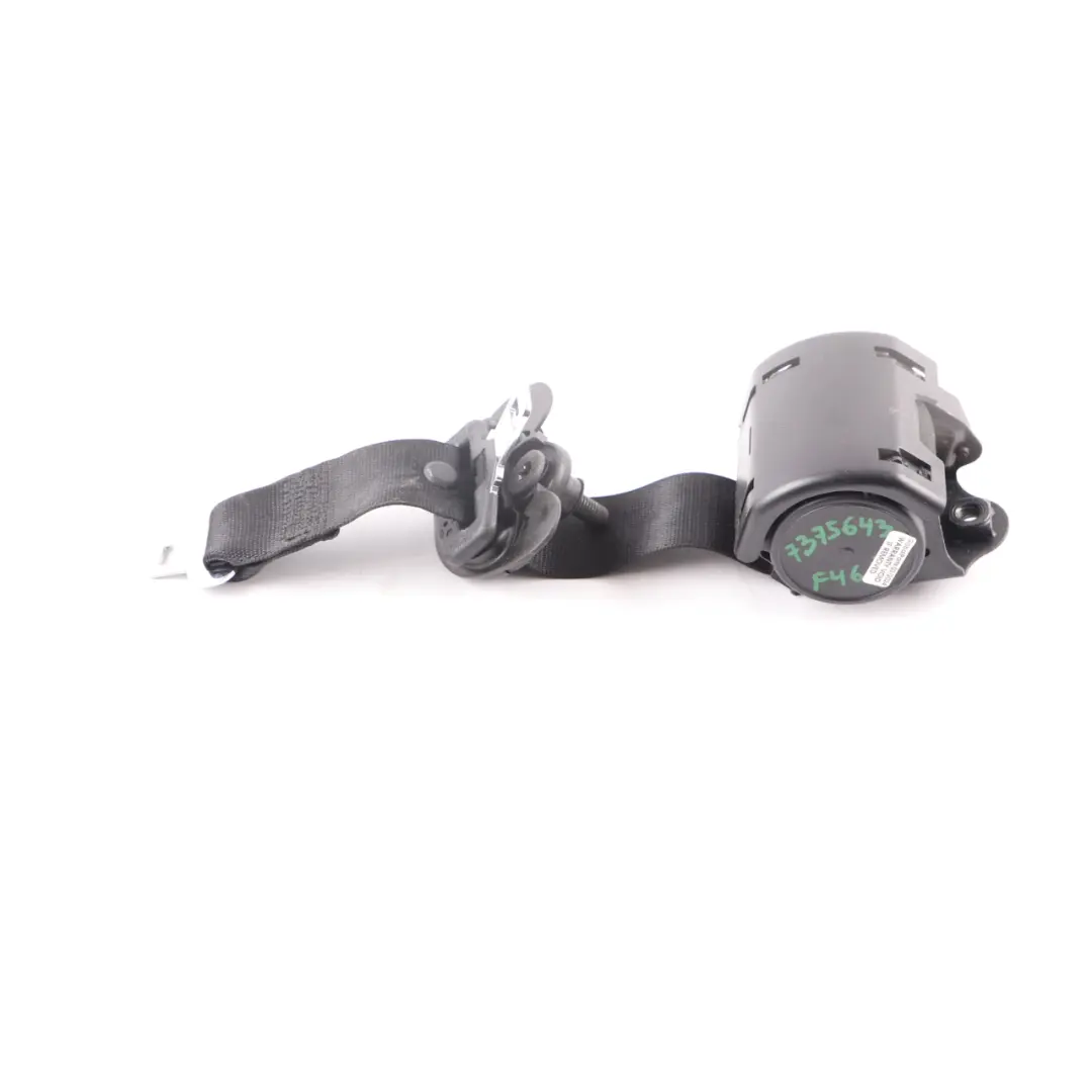 BMW F46 Sicherheitsgurt hinten links oberer schwarz 3 dritte Reihe - SKU 7375643 - Teilenummer 7375643