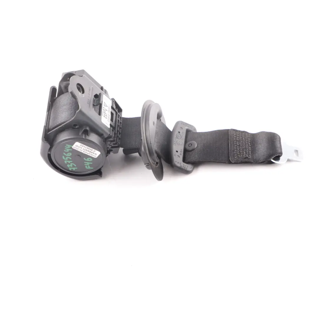 BMW F46 Seat Belt Rear Right O/S Upper Seatbelt Black 3rd Third Row - SKU 7375644 - Part number 7375644