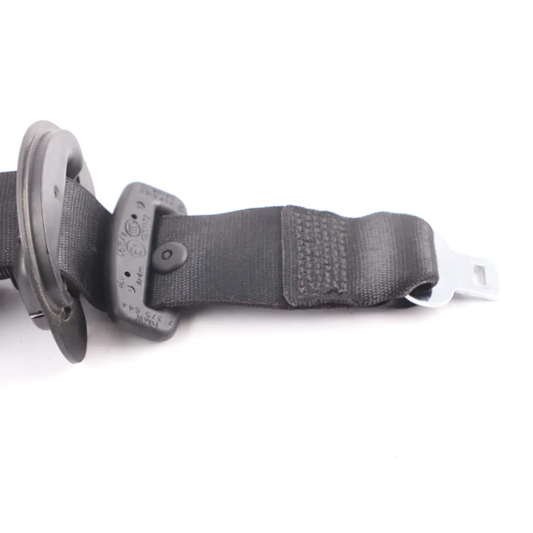 BMW F46 Seat Belt Rear Right O/S Upper Seatbelt Black 3rd Third Row - SKU 7375644 - Part number 7375644