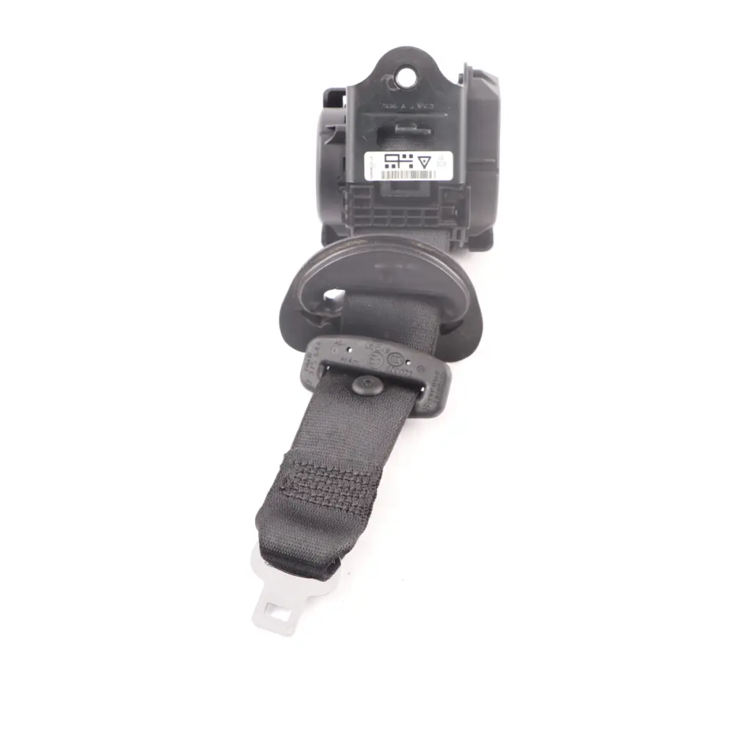 BMW F46 Cinturón seguridad derecho superior Negro 3 ª tercera fila - SKU 7375644 - Número de pieza 7375644