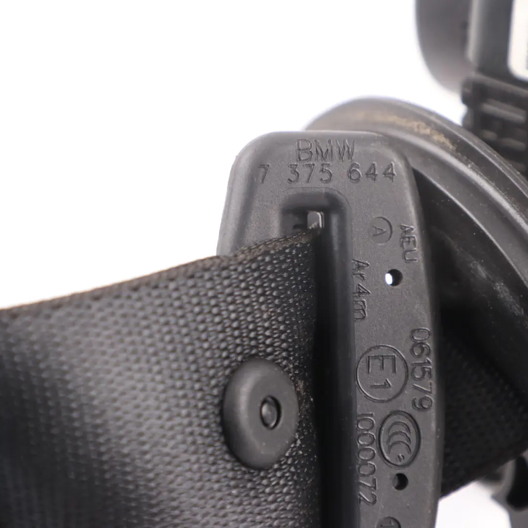 BMW F46 Seat Belt Rear Right O/S Upper Seatbelt Black 3rd Third Row - SKU 7375644 - Part number 7375644