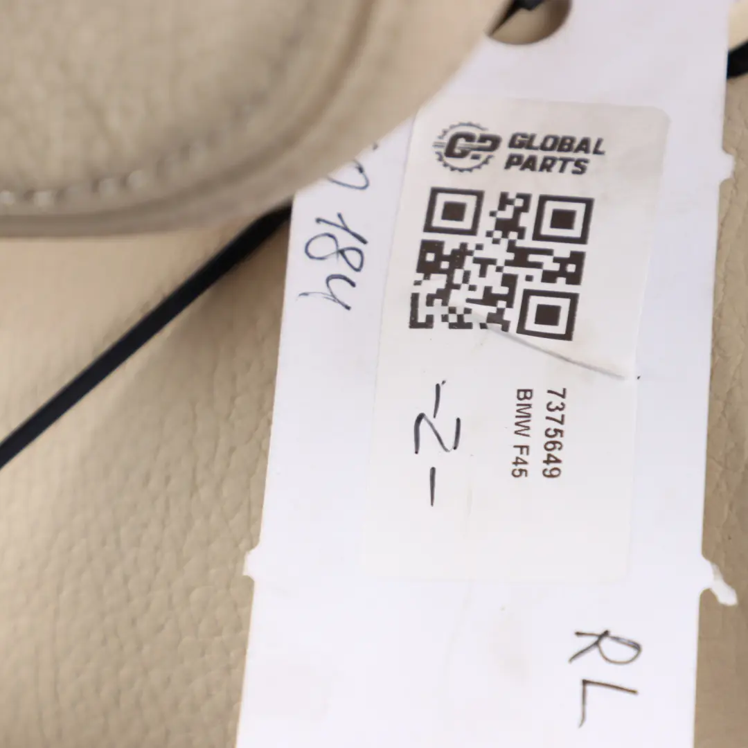 BMW F45 X1 F48 Rear Seat Left N/S Backrest Leather Dakota Canberra Beige - SKU 7375649 - Part number 7375649