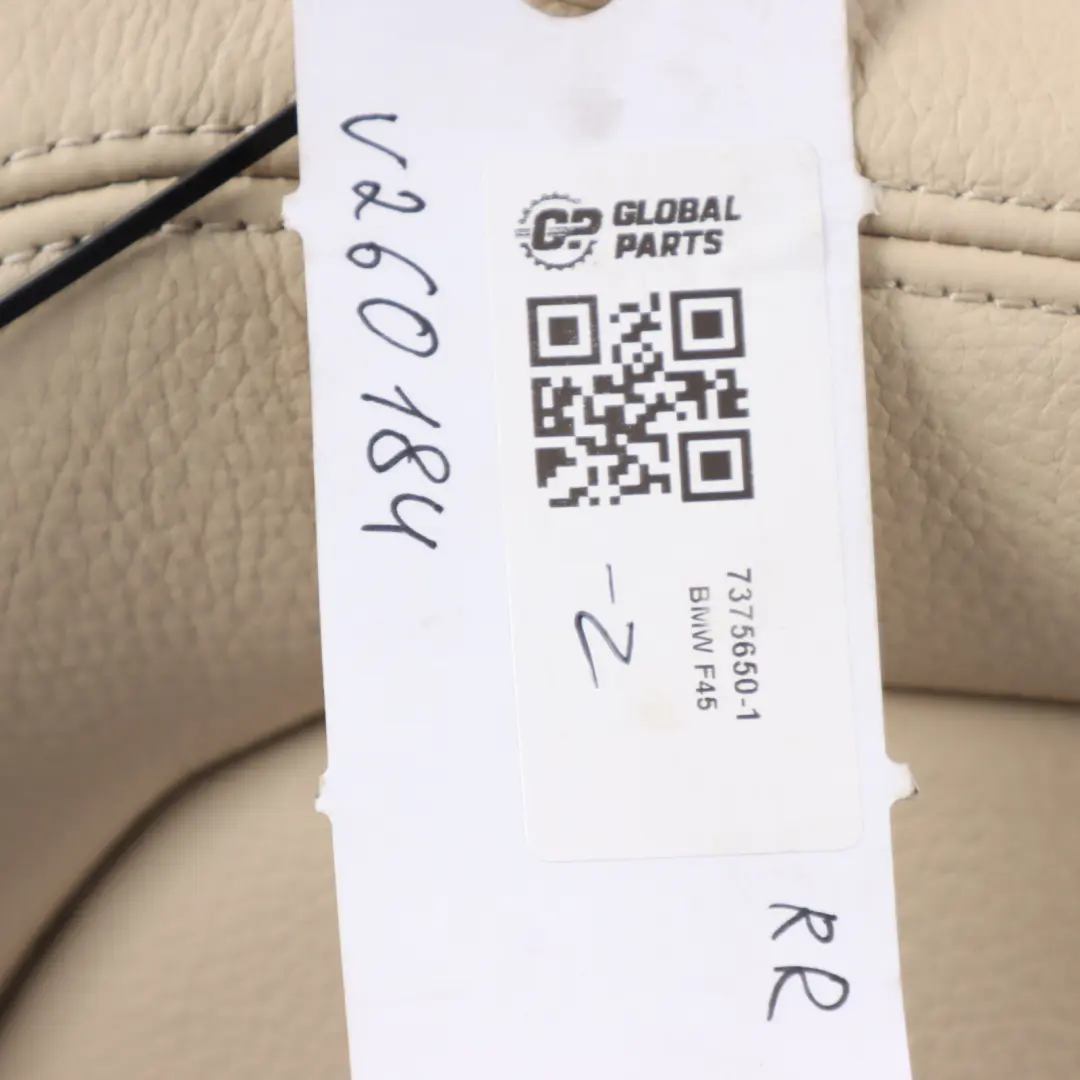 BMW F45 X1 F48 Rear Seat Right O/S Backrest Leather Dakota Canberra Beige - SKU 7375650-1 - Part number 7375650
