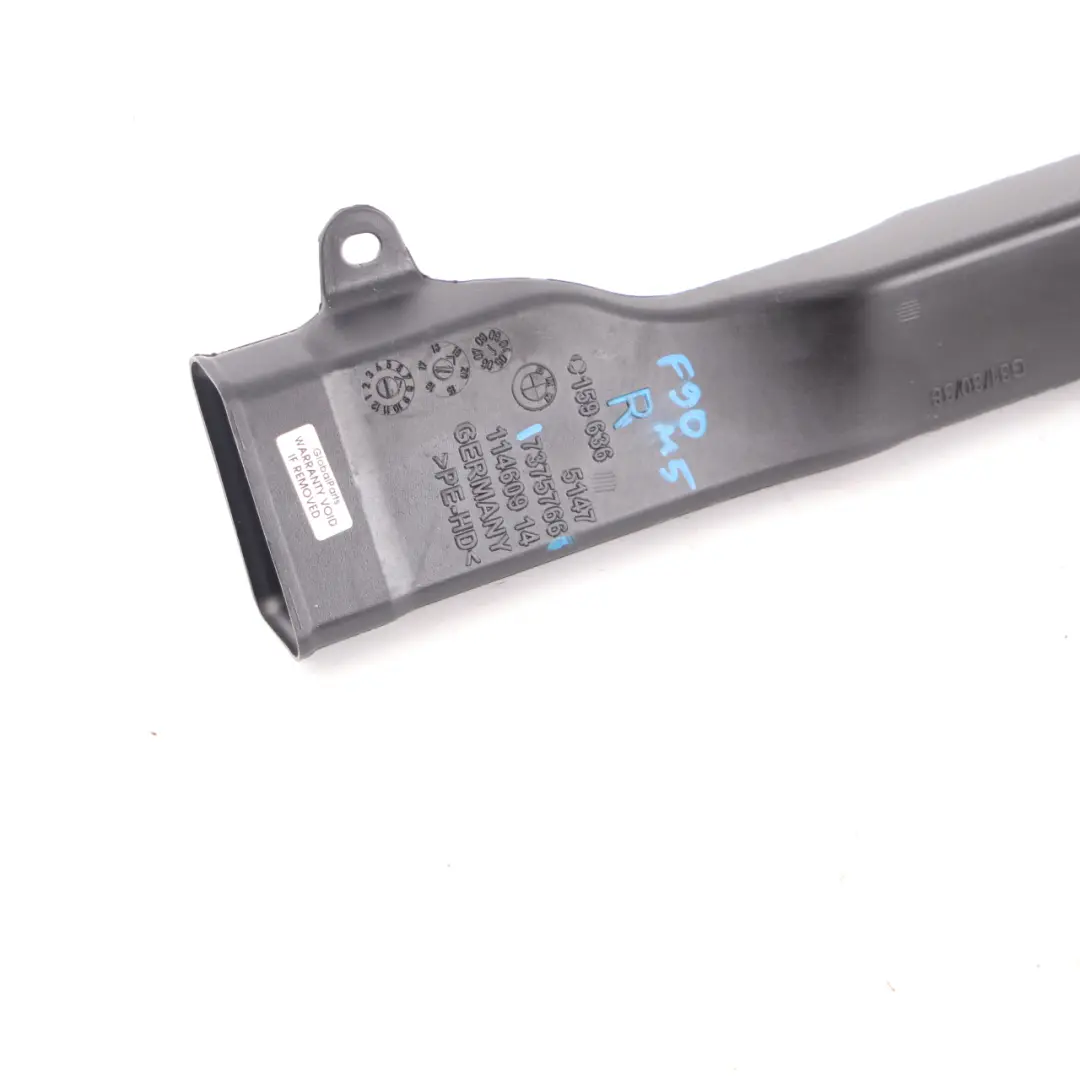 Air duct BMW G30 G31 B-Pillar Air Channel Vent Column Outer Right O/S - SKU 7375766 - Part number 7375766