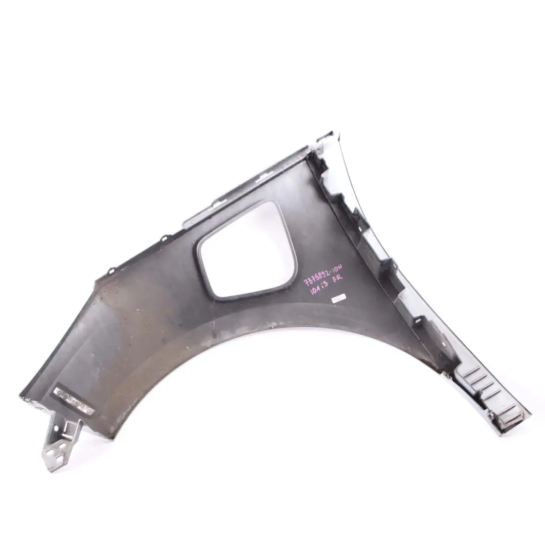 Side Wing Panel Fender Front Right O/S Ionic Silver Blue Metallic - B72 to BMW i3 with Part number 7375892 BMW i3 Side Wing Panel Fender Front Right O/S Ionic Silver Blue Metallic - B72 - SKU 7375892-ION - Part number 7375892