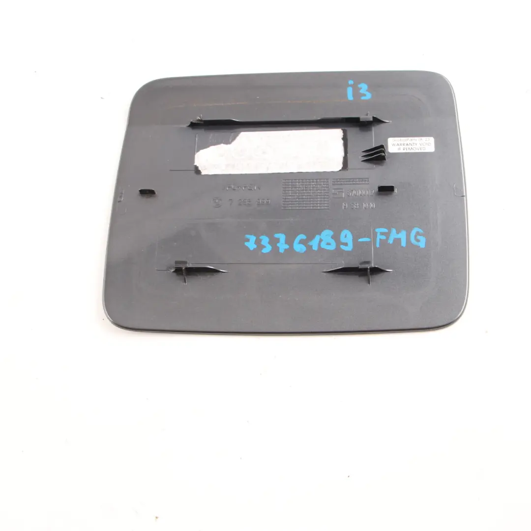 Charging Plug Flap Cover Cap Flowing Mineral Grey - C4C 7286999 to BMW i3 I01 with Part number 7376190 BMW i3 I01 Charging Plug Flap Cover Cap Flowing Mineral Grey - C4C 7286999 - SKU 7376190-FMG - Part number 7376190