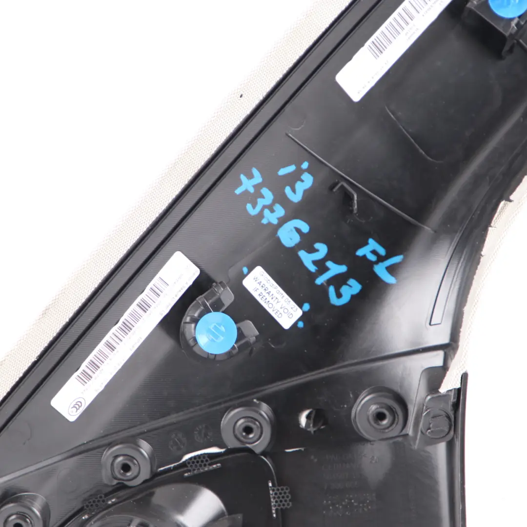 Panel A-Pillar BMW i3 I01 Trim Front Left N/S Covering Harman-Kardon to with Part number 7376213 Panel A-Pillar BMW i3 I01 Trim Front Left N/S Covering Harman-Kardon - SKU 7376213 - Part number 7376213
