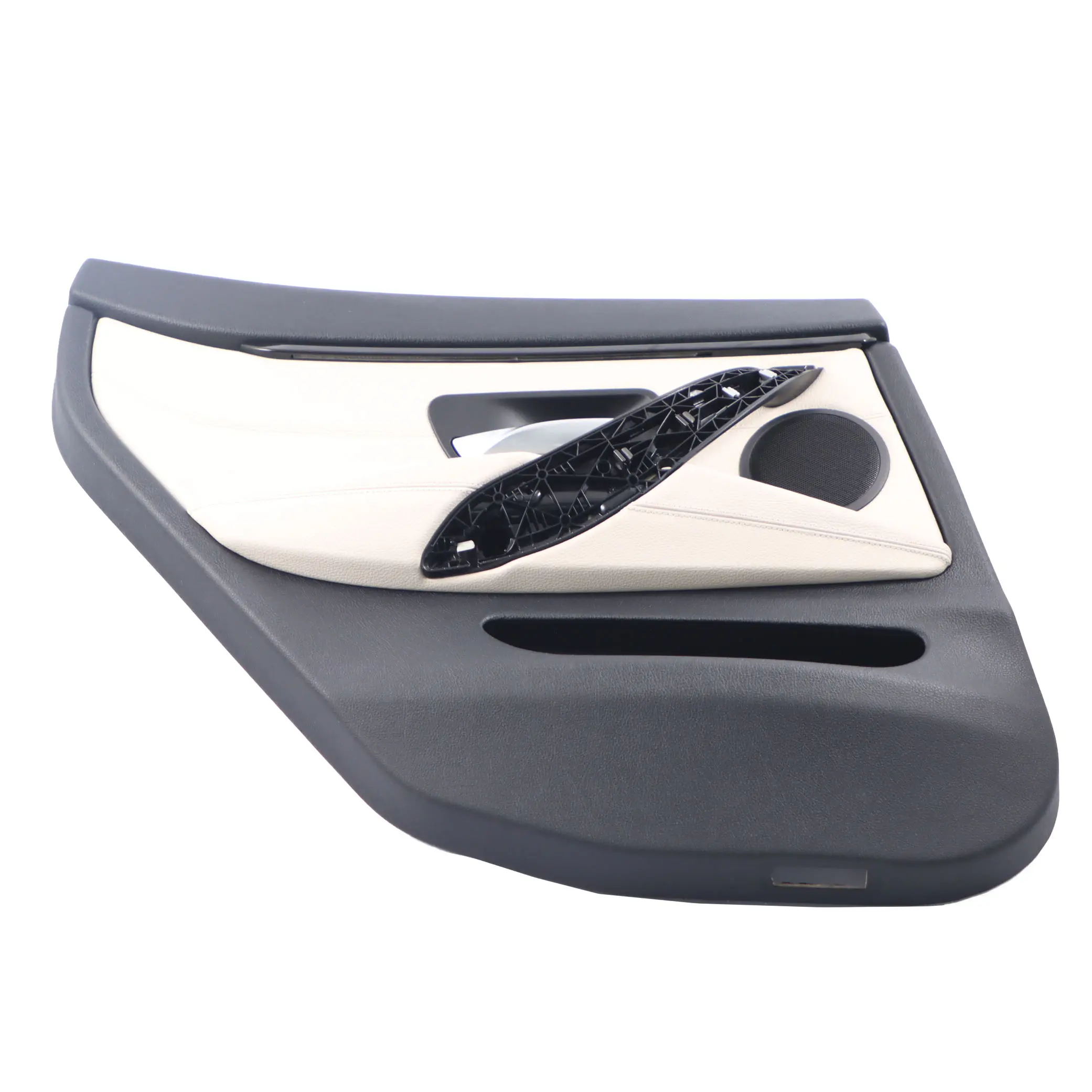 BMW F36 Rivestimento scheda porta posteriore sinistra Pannello pelle bianco