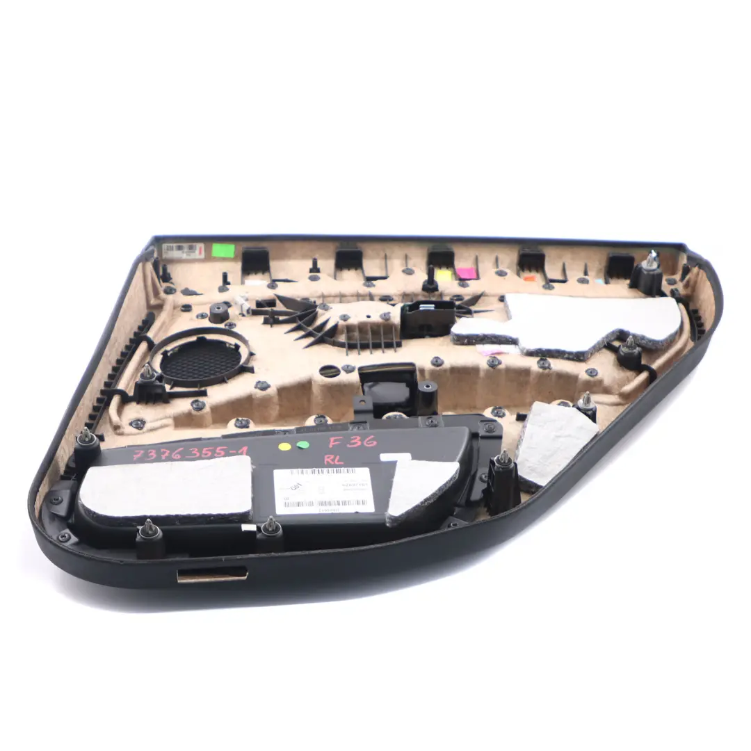 BMW F36 Türkarte Trim hinten links Verkleidung Panel Leder Elfenbein Weiß - SKU 7376355-1 - Teilenummer 7376355