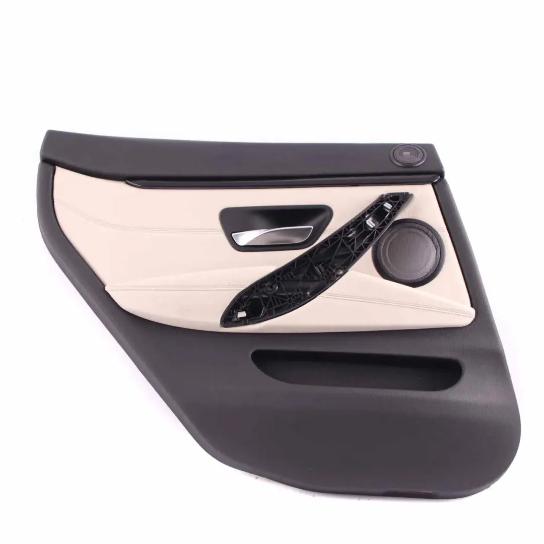 Door Card Trim Rear Left N/S Lining Panel Leather Ivory White to BMW F36 with Part number 7376355 BMW F36 Door Card Trim Rear Left N/S Lining Panel Leather Ivory White - SKU 7376355 - Part number 7376355