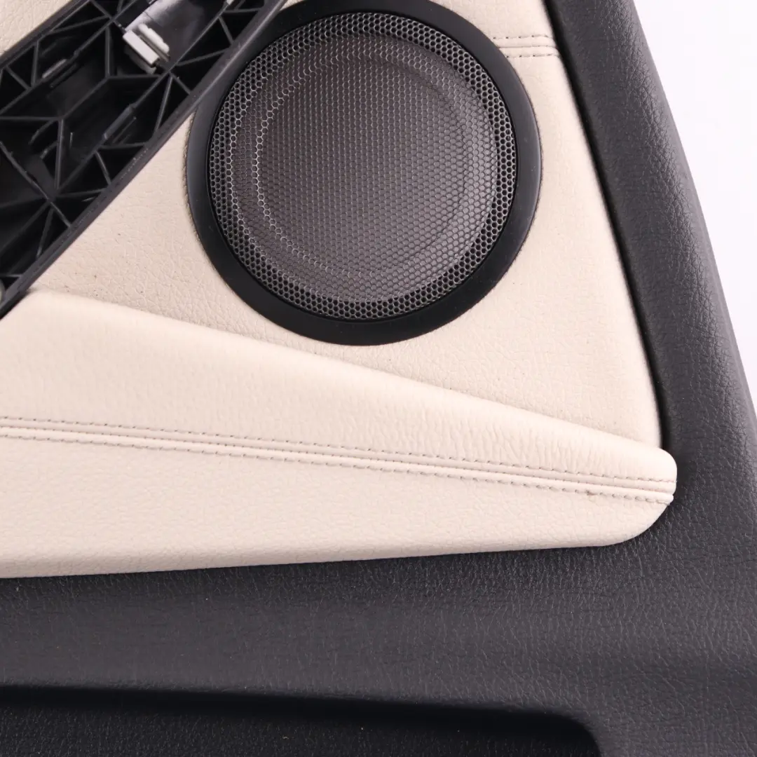 Door Card Trim Rear Left N/S Lining Panel Leather Ivory White to BMW F36 with Part number 7376355 BMW F36 Door Card Trim Rear Left N/S Lining Panel Leather Ivory White - SKU 7376355 - Part number 7376355